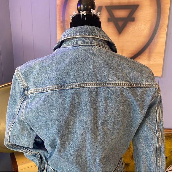 ❌SOLD🏷️Zara Z1975 Denim Jumpsuit Size Large - Picture 6 of 8